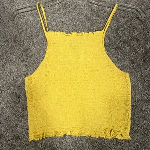 Forever 21 halter tank top yellow.